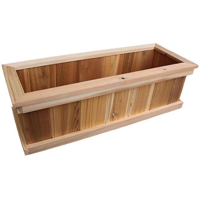 36 in. Cascades Rectangular Cedar Wood Planter