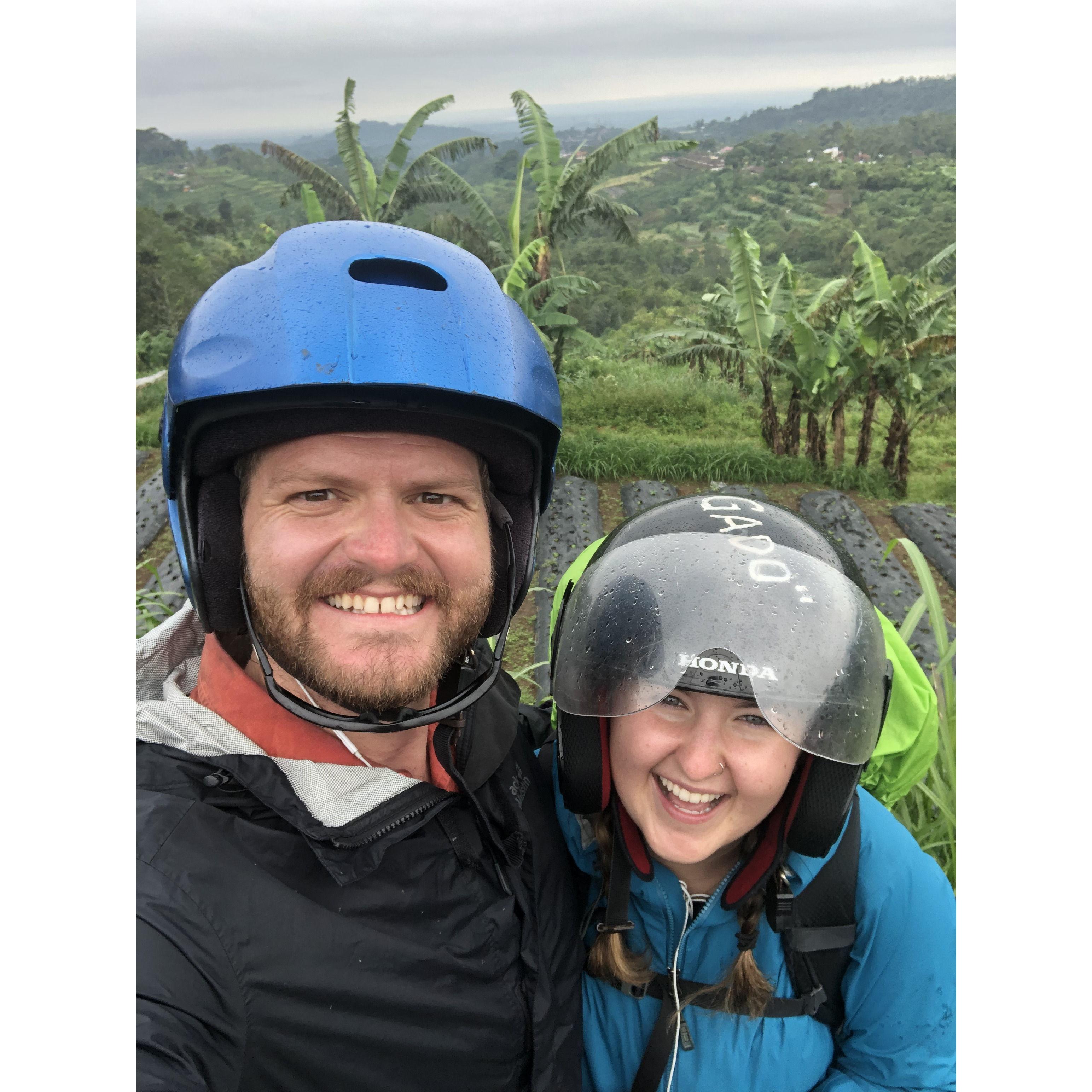 Right before our moped brakes failed!