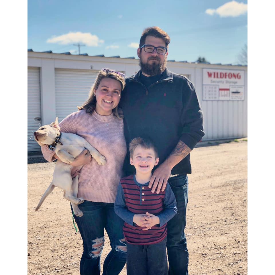 Our first family photo with our new furry family addition.
