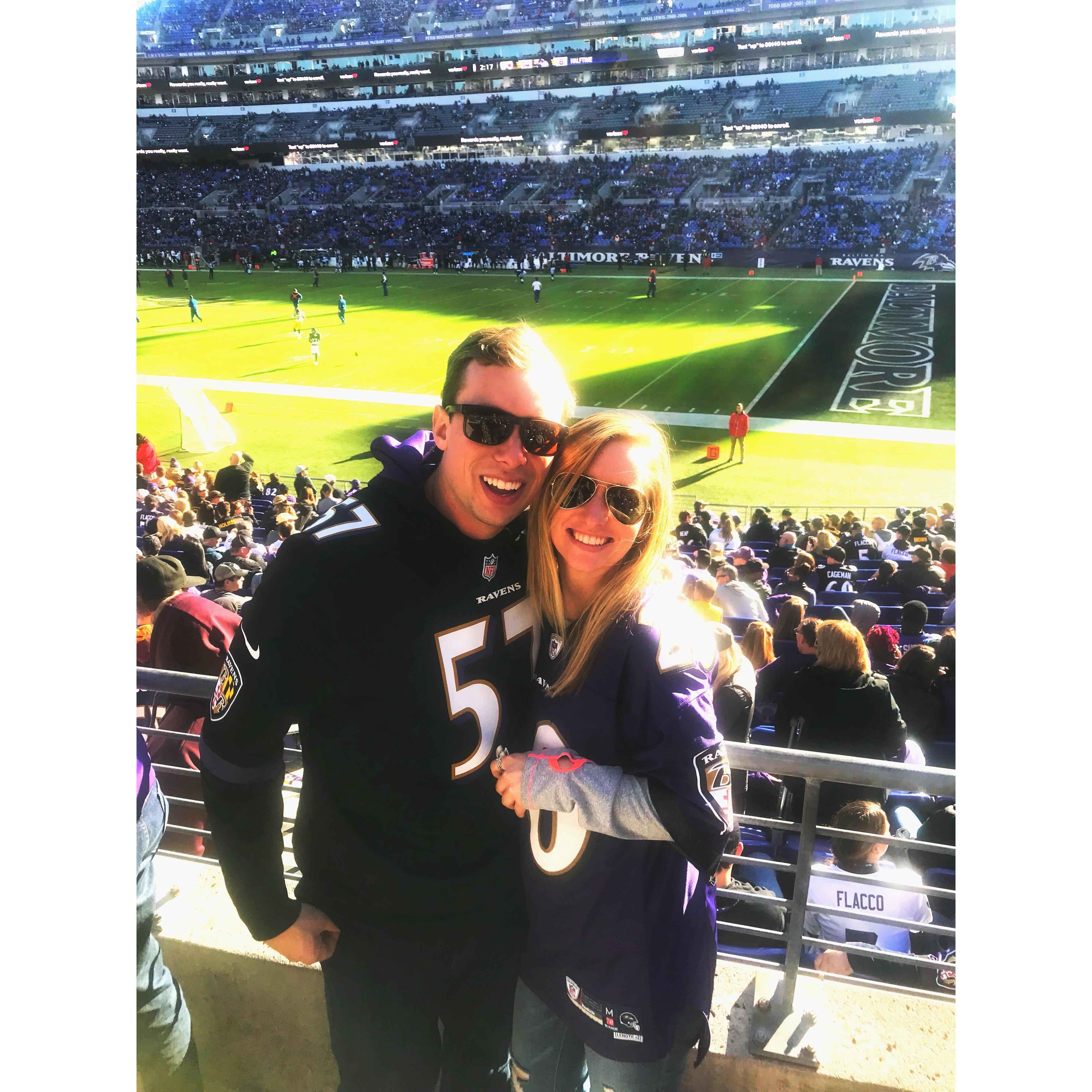 First Raven’s game (and Kylie’s first NFL game ever)