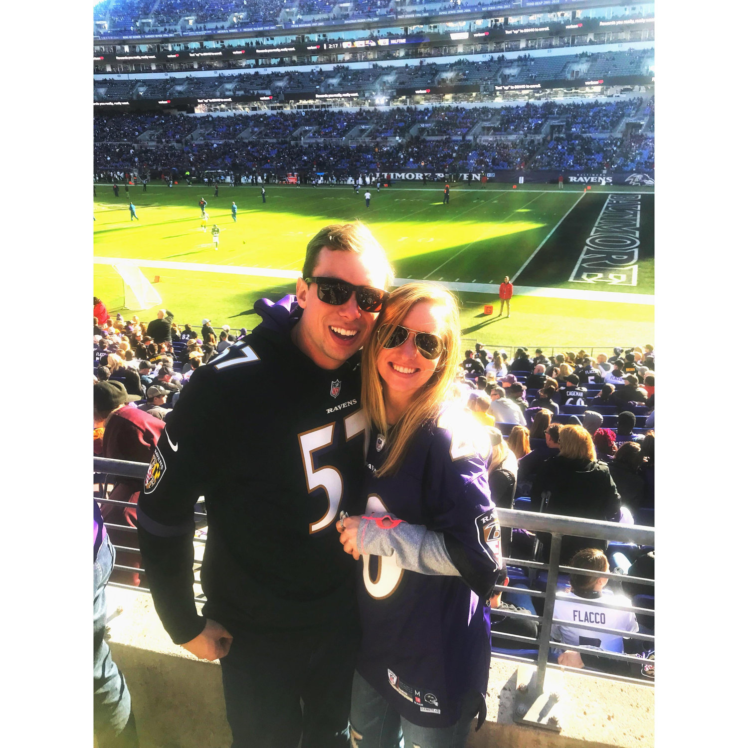 First Raven’s game (and Kylie’s first NFL game ever)
