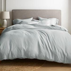 European Linen Duvet Cover Set - King/Cal King. Mist