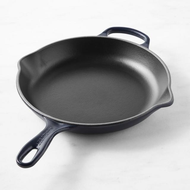 Le Creuset Signature Enameled Cast Iron Skillet Fry Pan, 10 1/4", Matte Navy