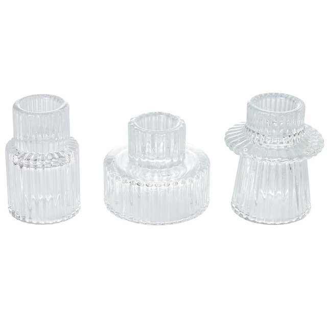 BEZURA Tealight Candle Holder, Taper Glass Candlestick Holders, Votive Candle Stick Candle Holder for Table Centerpiece Wedding Dinner