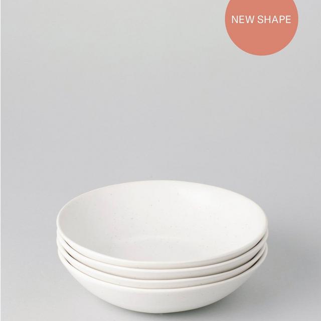 The Pasta Bowls—Speckled White—2 sets of 4