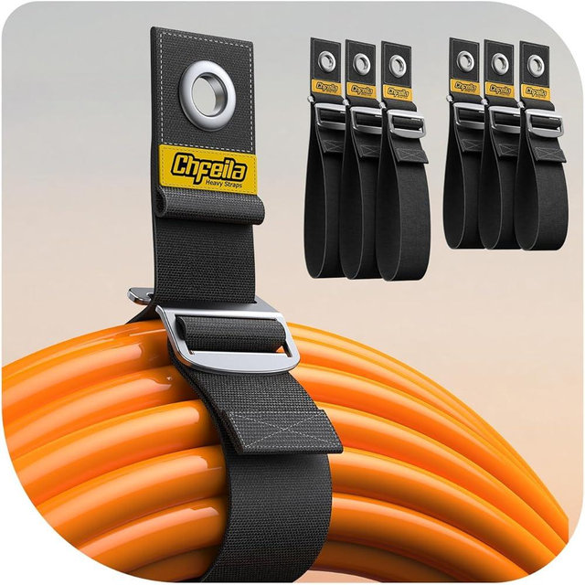 Stocking Stuffers for Men 2025, One Hand Operate [1s Gravity-Tighten] Extension Cord Holder Organizer, Hose Rope Storage Strap for RV Shed Garage Organization, Tools Gadgets Christmas Gifts for Adults