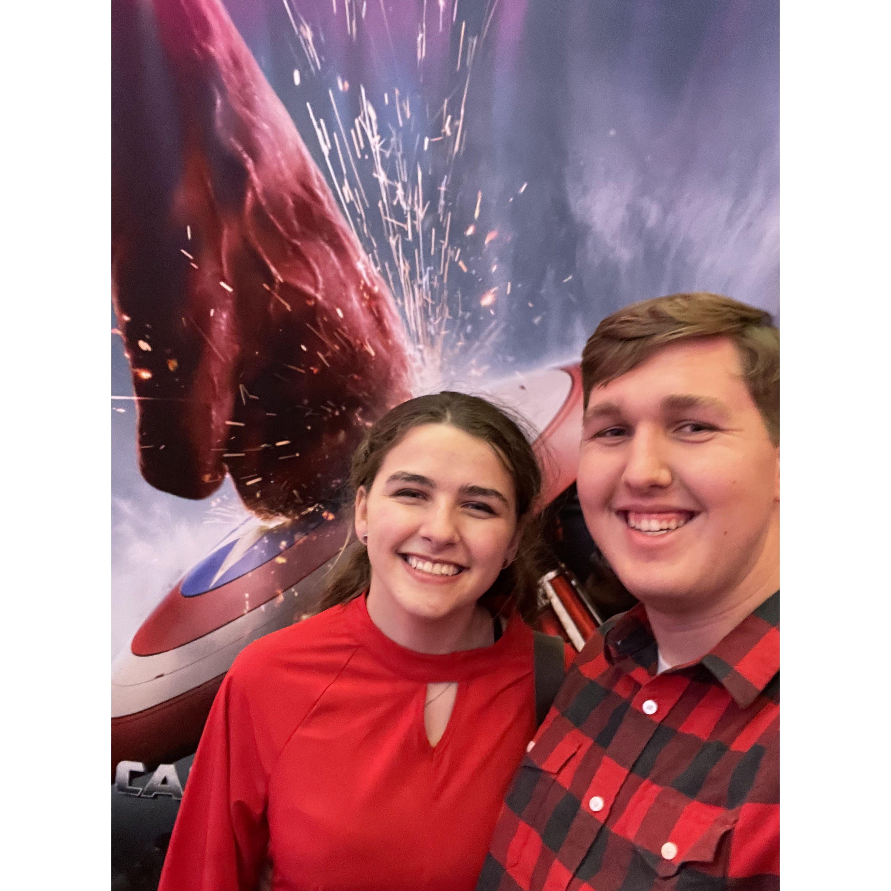 First Valentines together! Redmond surprised Victoria with a candle light dinner in the apartment that they been working on. Then we went and watched the new Captain America Brave New World.