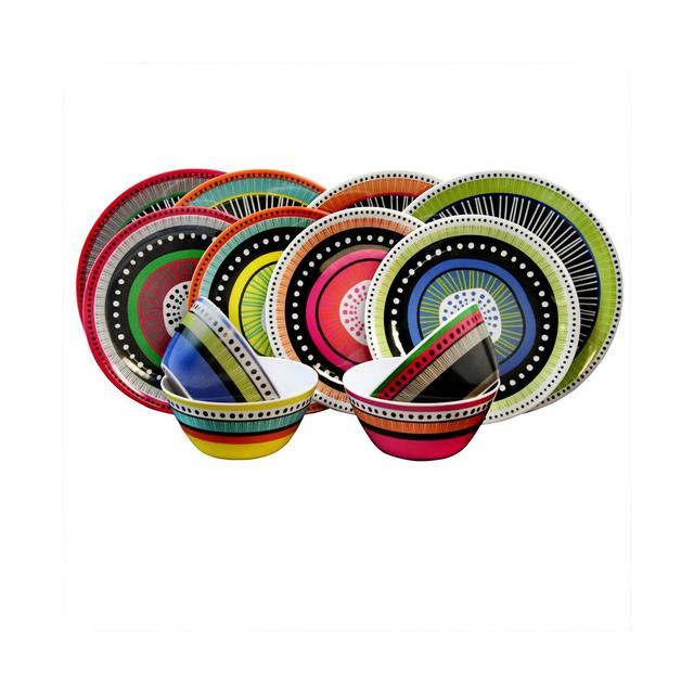 Almira 12 Piece Melamine Dinnerware Set