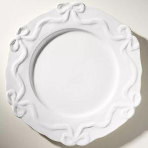 Benedita Bow Stoneware Dinner Plates, Set of 4