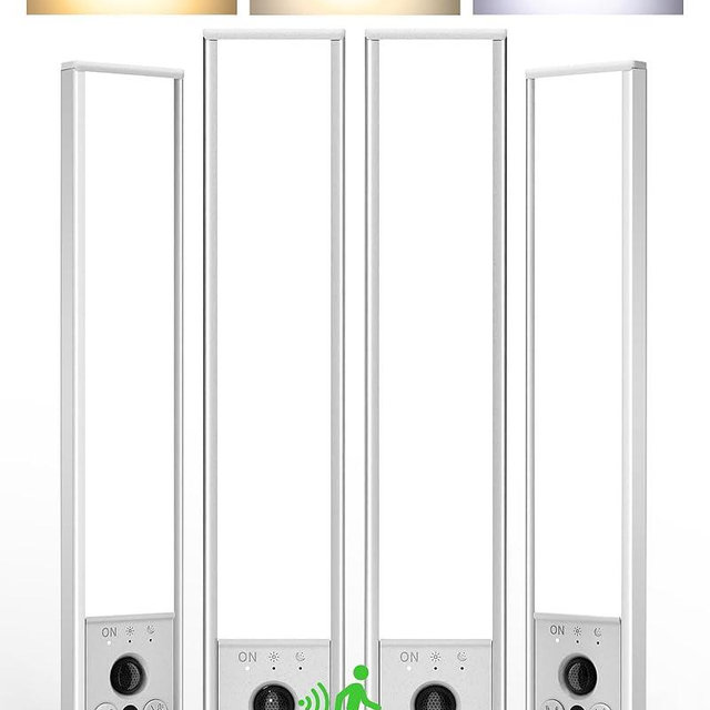 EZVALO 4-Pack Under Cabinet Lights, 2300mAh Rechargeable Motion Sensor Light Indoor, Wireless Closet Lights Battery Operated, with 3 Color Temps, Dimmable, Magnetic, for Kitchen, Stair, Pantry(8inch)