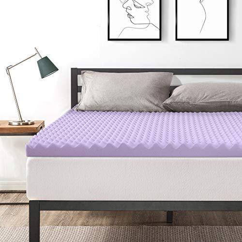 Best Price Mattress King Mattress Topper - 3 Inch Egg Crate Memory Foam Bed Topper with Lavender Cooling Mattress Pad, King Size