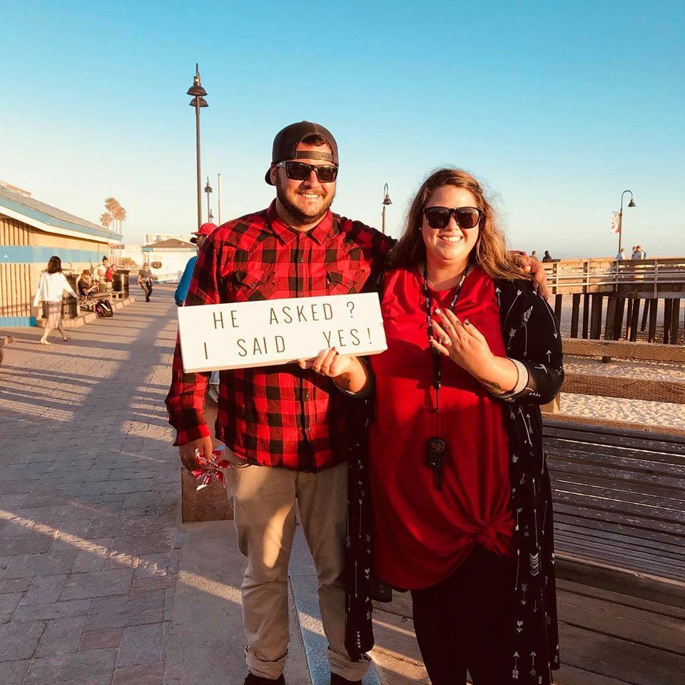 The day Mychal proposed. Pismo Beach, Ca