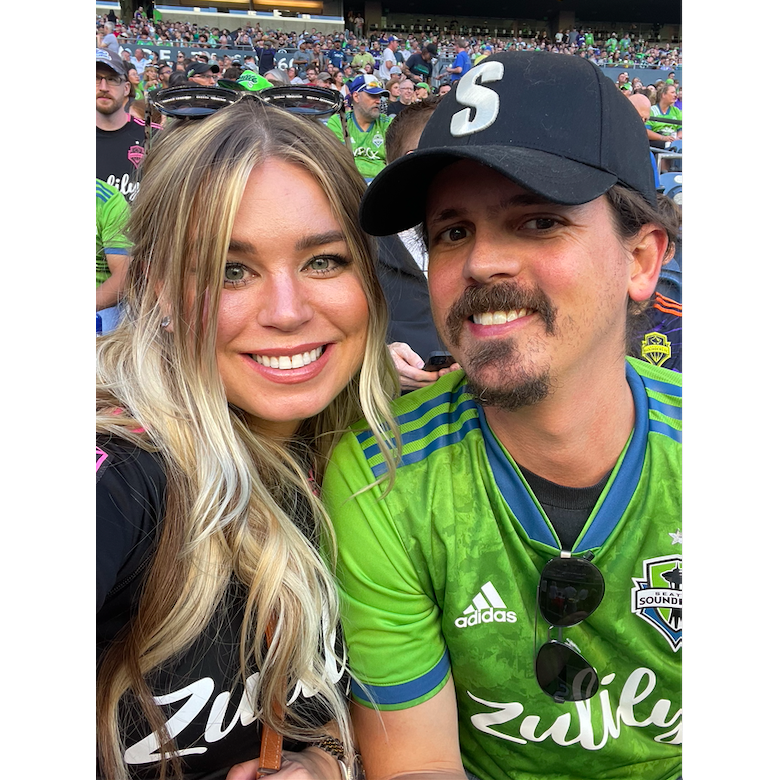 The only sports game Rachel will attend: the Seattle Sounders! Lumen Field, 2022