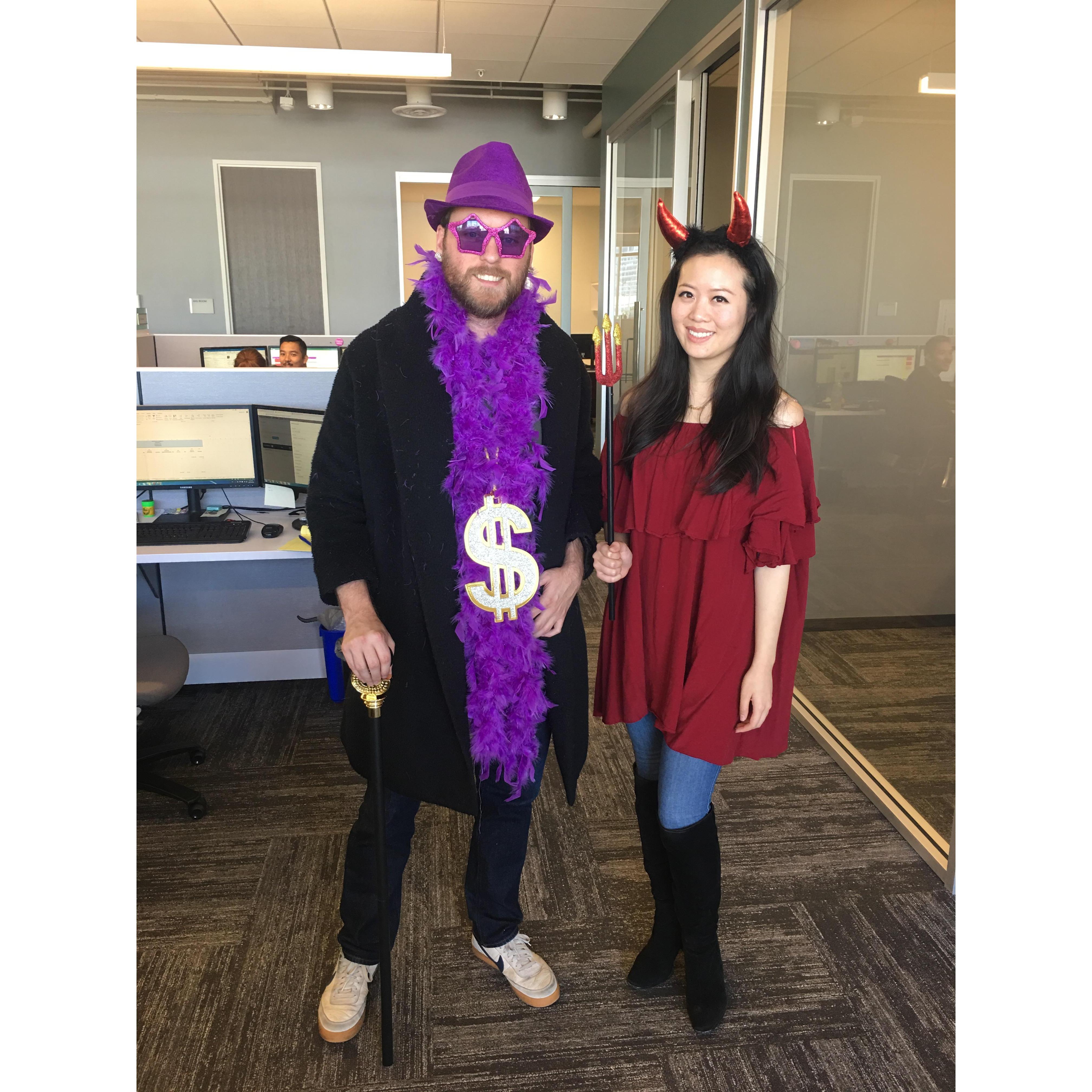 Stephen won the costume contest that day..