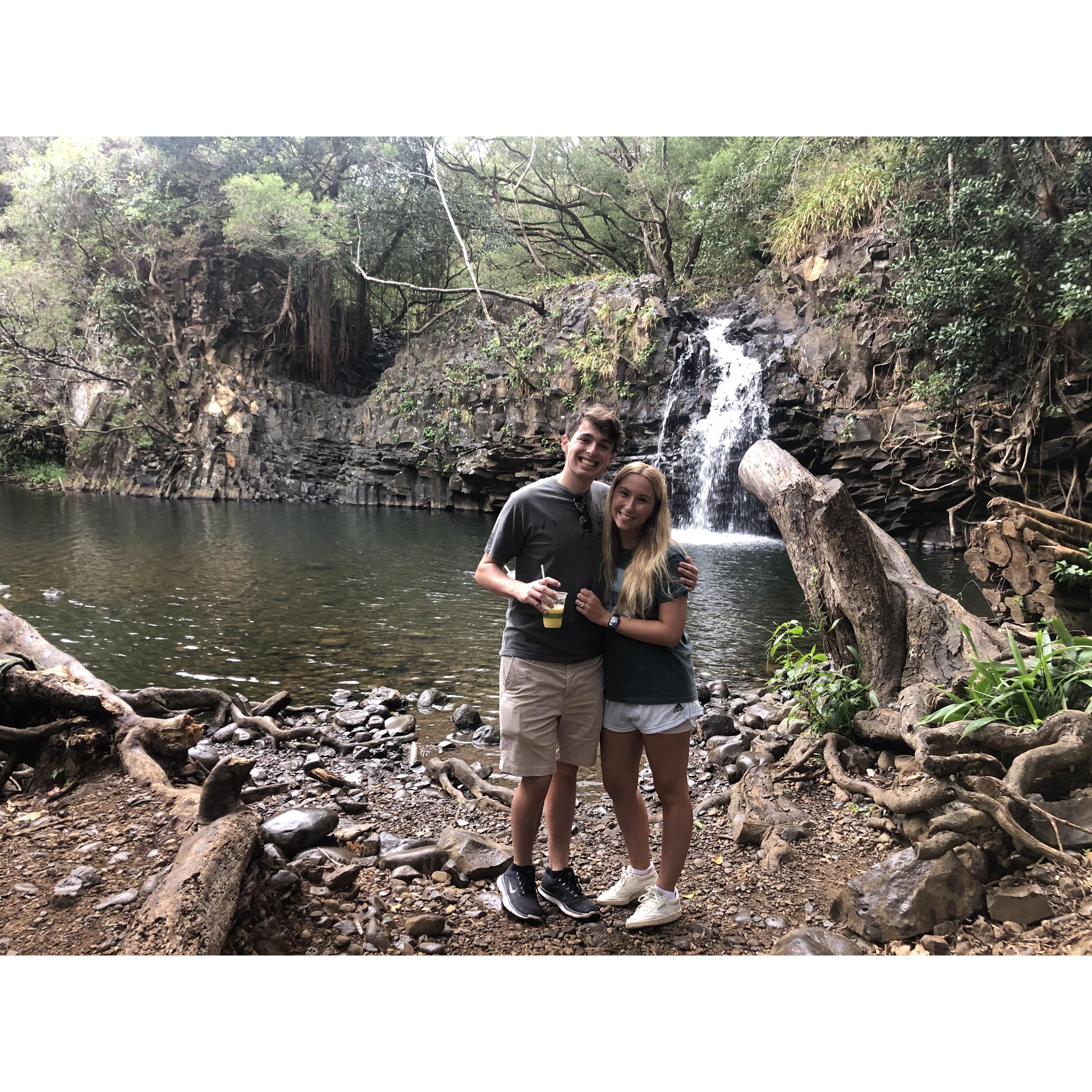 Traveling on the Road to Hana in Fall 2020.