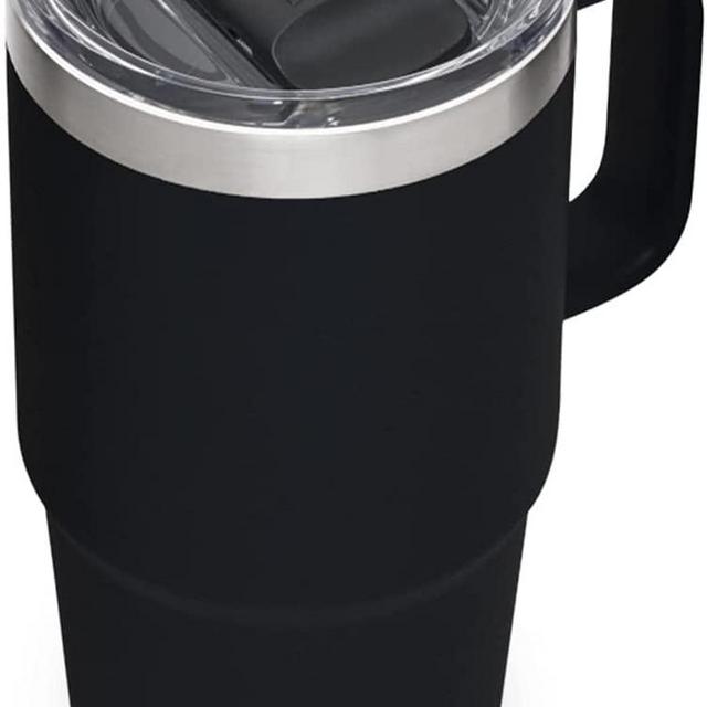 YETI Rambler 20 oz Travel Mug, Stainless Steel, Vacuum Insulated with Stronghold Lid, Black