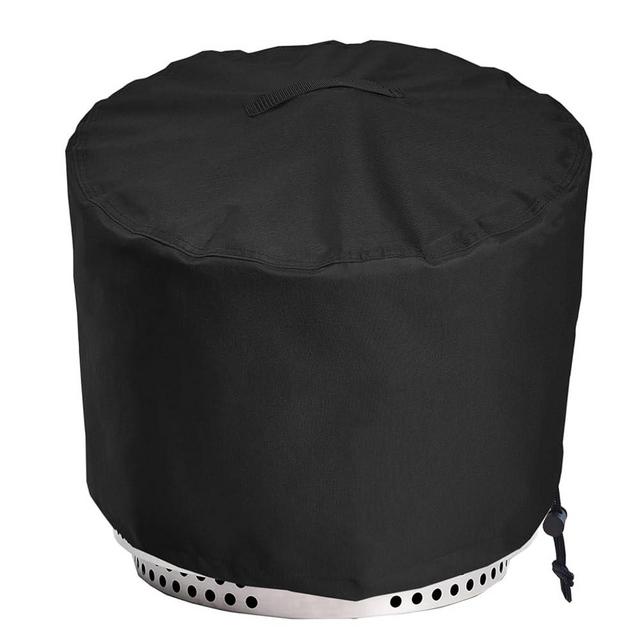 Fyelo Fire Pit Cover for Solo Stove Bonfire 2.0 Cover 20 Inch & 19.5 Inch, Waterproof 600D Camping Stove Cover All Weather Resistant Black