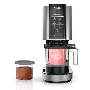Ninja NC301 CREAMi Ice Cream Maker, for Gelato, Mix-ins, Milkshakes, Sorbet, Smoothie Bowls & More, 7 One-Touch Programs, with (2) Pint Containers & Lids, Compact Size, Perfect for Kids, Silver