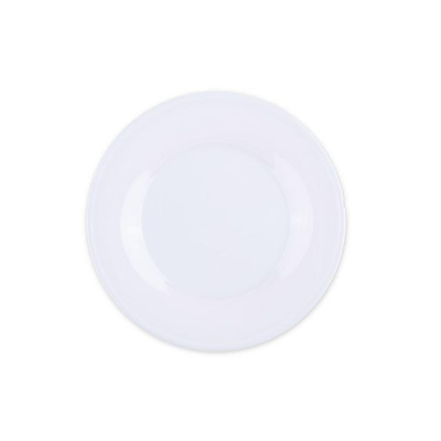 Glazed Melamine Salad Plate in White