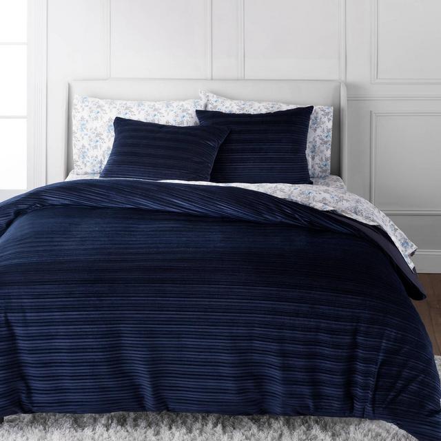 Queen Natalie Comforter Set Navy - Martha Stewart