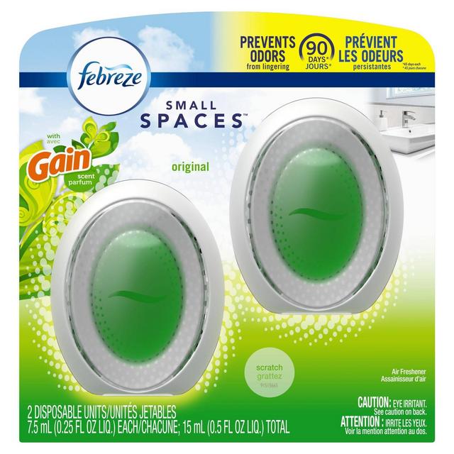 Febreze Odor-Eliminating Small Spaces Air Freshener with Gain Scent - Original - 2ct