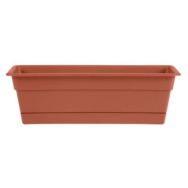 18" Rectangular Dura Cotta Window Box Terracotta - Bloem