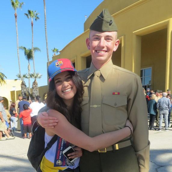 Graduating from bootcamp. We hadn't seen each other or talked for months and she flew out to California to watch the ceremony.
January 2016