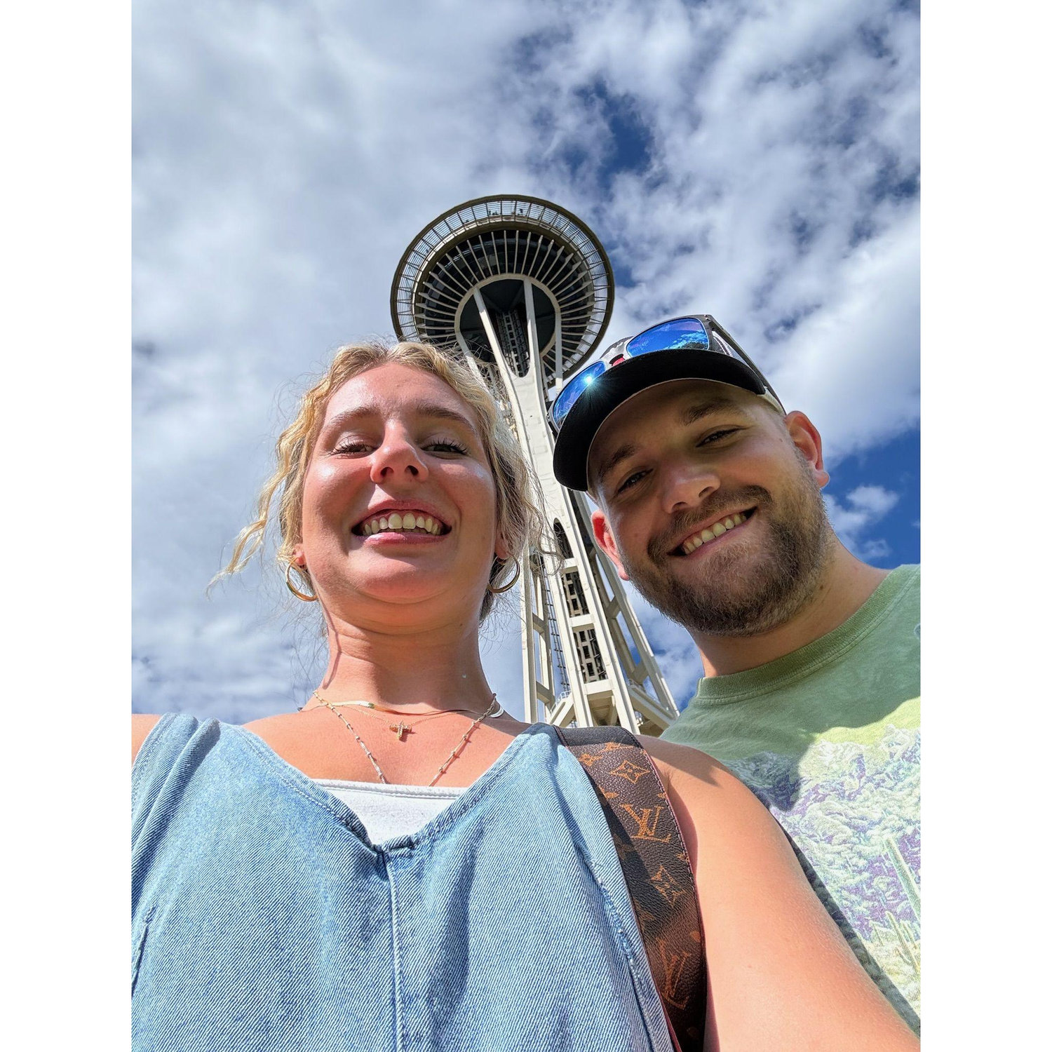 goofy pics at the Space Needle