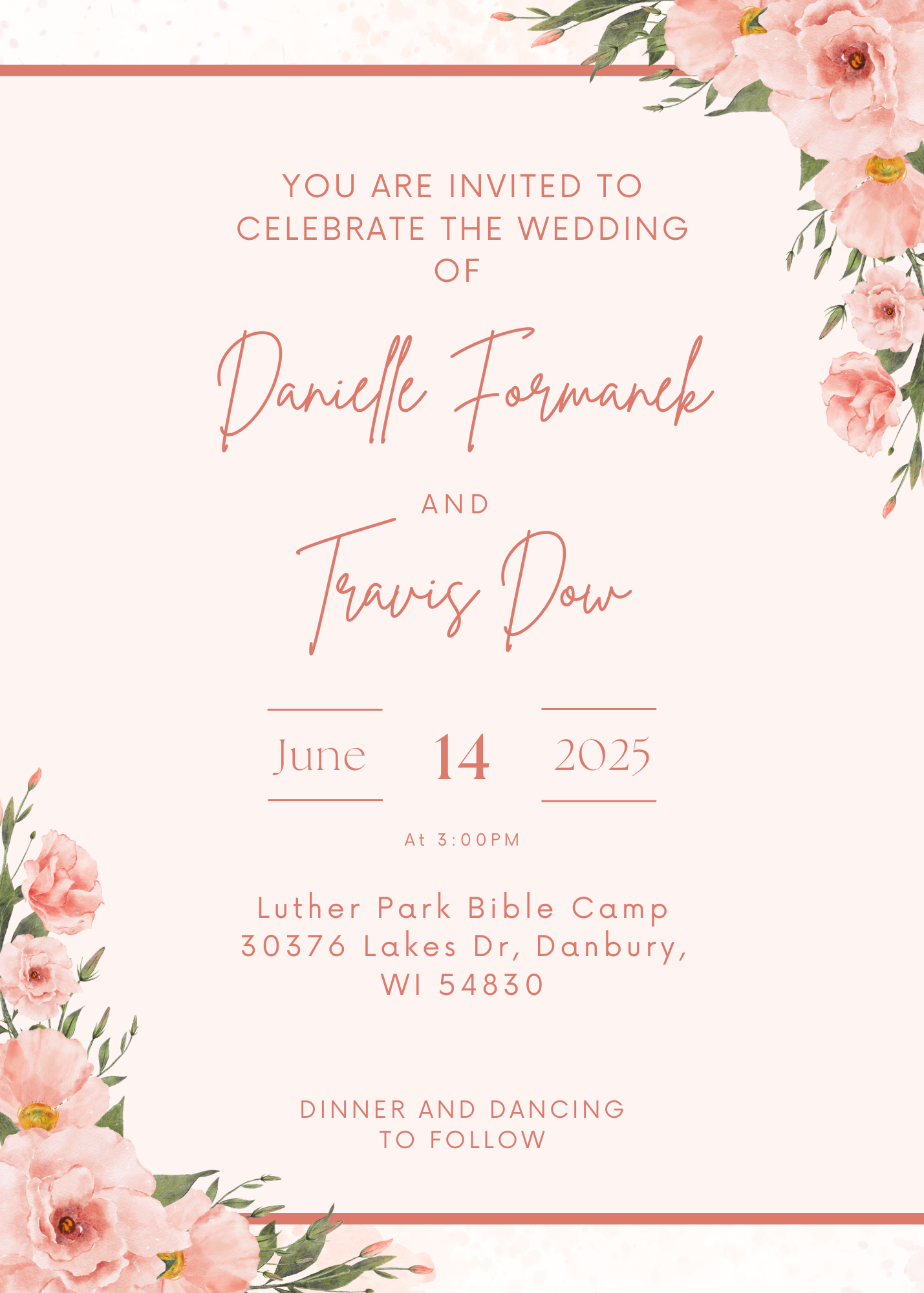 The Wedding Website of Danielle Formanek and Travis Dow