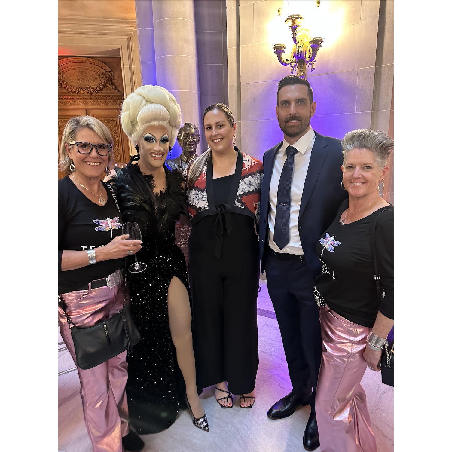 Attending the GGBA 50th Anniversary Gala with Jordan and Chris in June, 2024