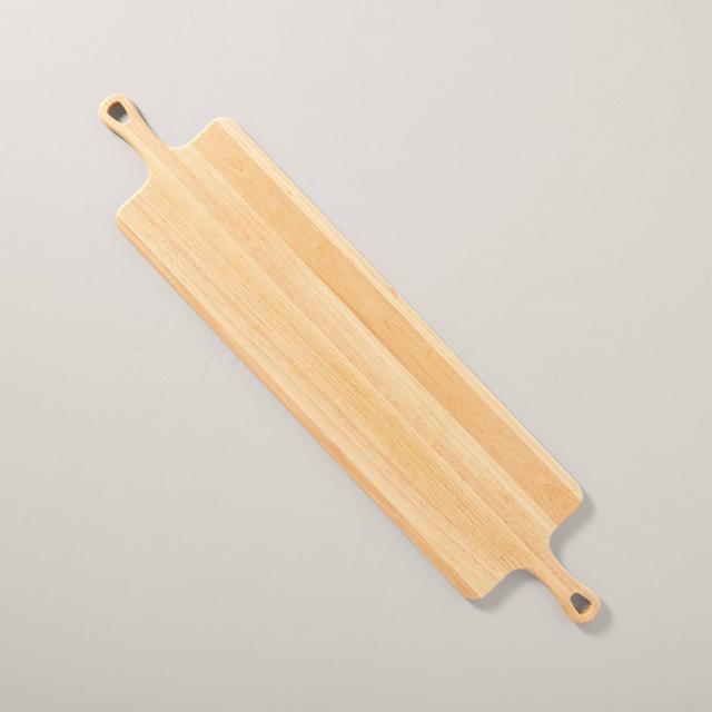 40"x9" Wooden Paddle Serving Board with Handles Natural - Hearth & Hand™ with Magnolia