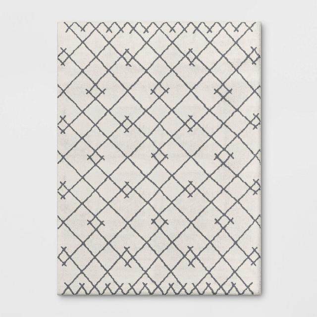 9'x12' Kenya Fleece Rug Cream/Gray - Project 62™