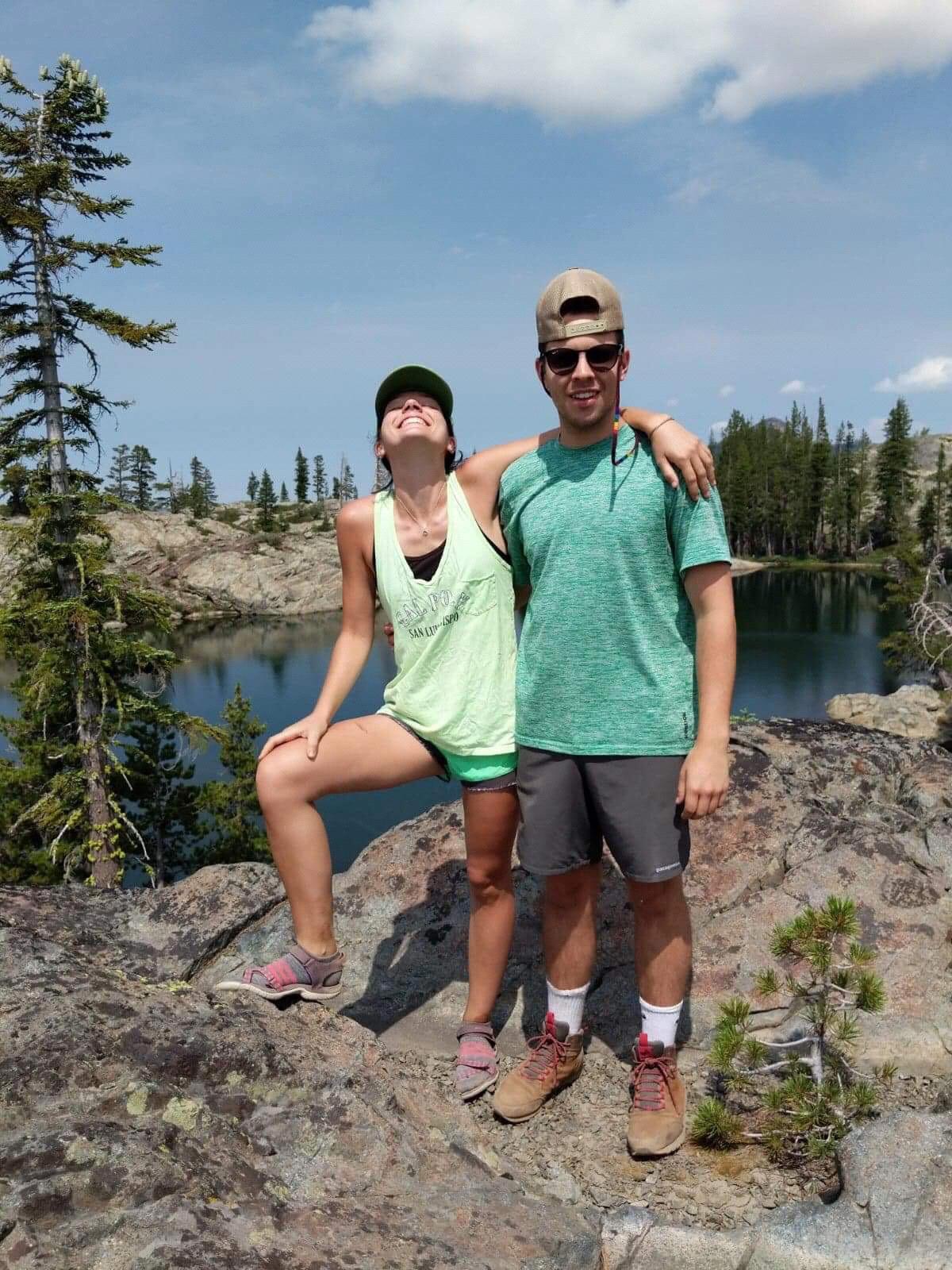 Taylors fraternity little bro lived with them this summer. They met his parents in Tahoe Forest for camping and s’mores, 2018