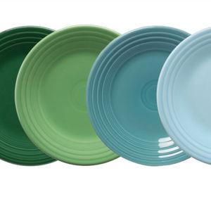 Mixed Aegean Classic Rim 9 Inch Luncheon Plate, Set of 4
