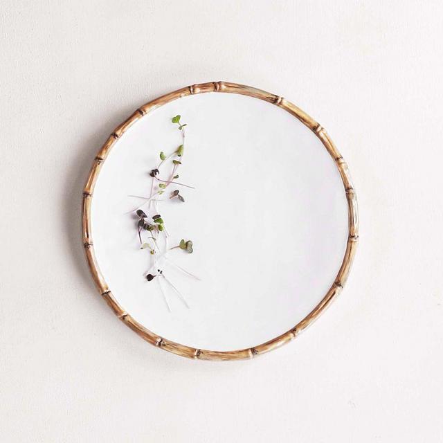 Bamboo Outdoor Melamine Dinner Plates, Set Of 4 - 11"