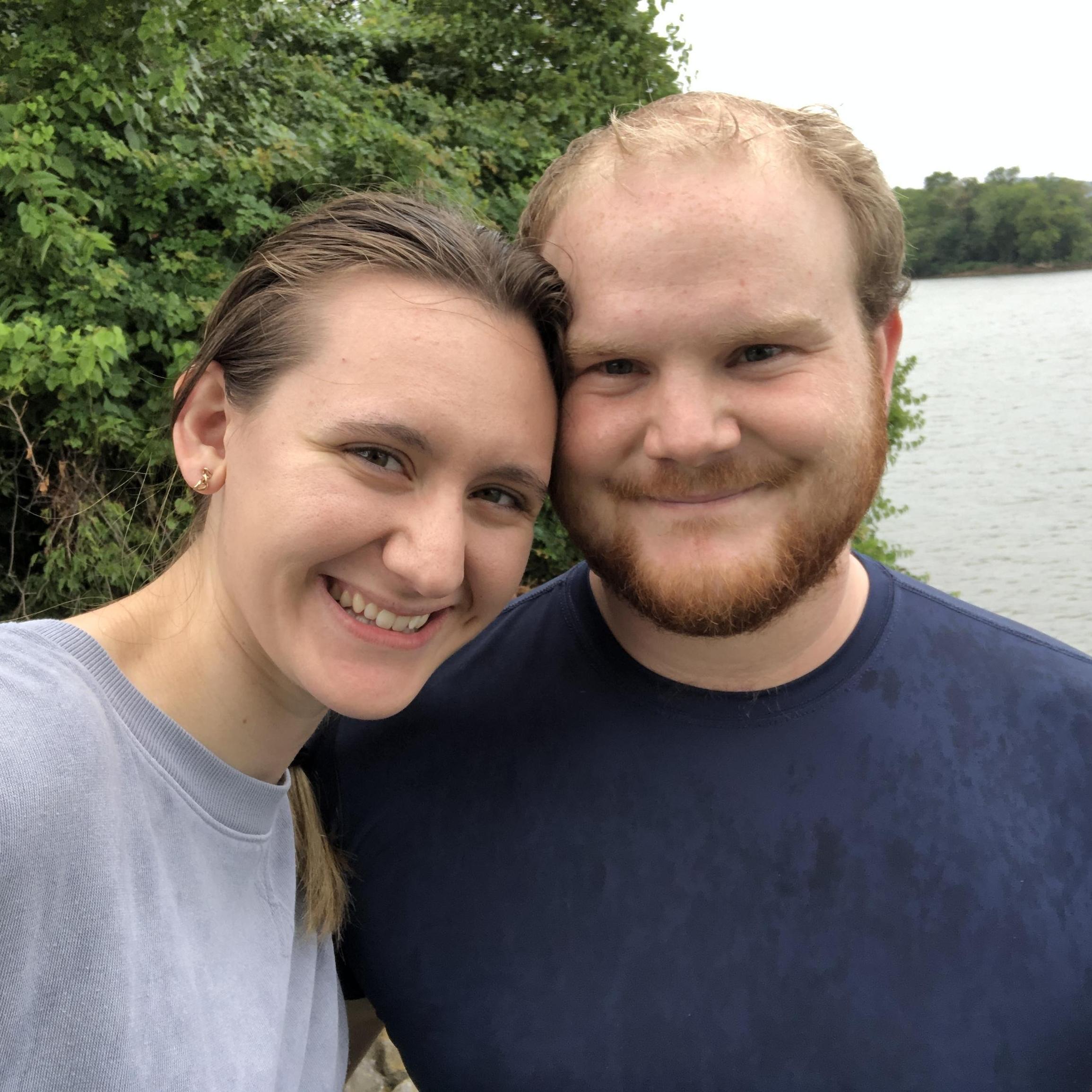 A rainy walk on Chattanooga's riverside trail. Our first photo after getting back together in 2020.