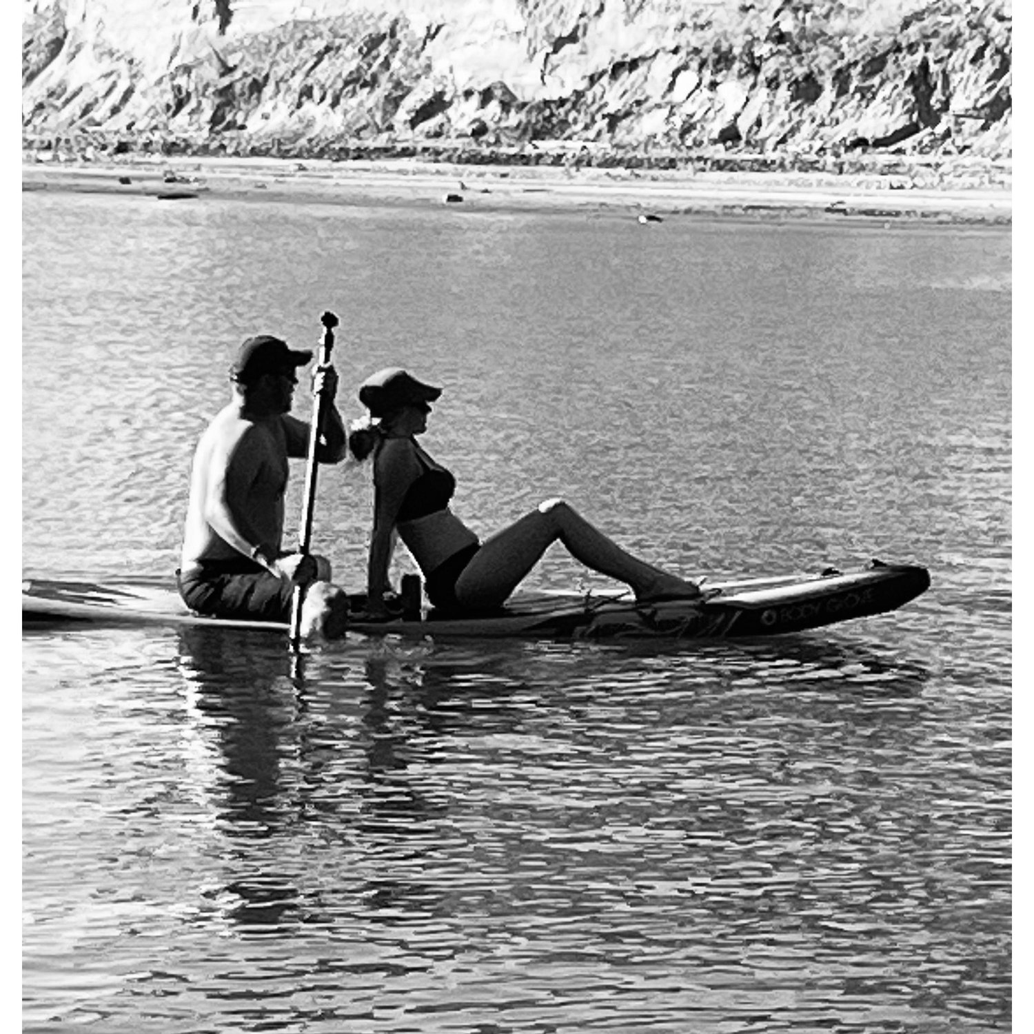 Jessica and Zac love to paddle board! This photo was taken at Lake Roosevelt August 2023.