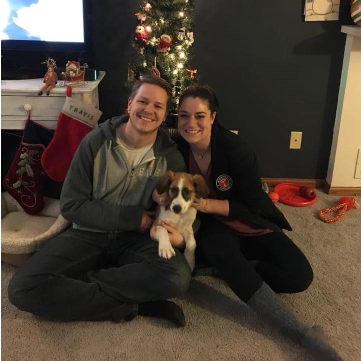 First Christmas in our Home with our New Puppy Kimber!