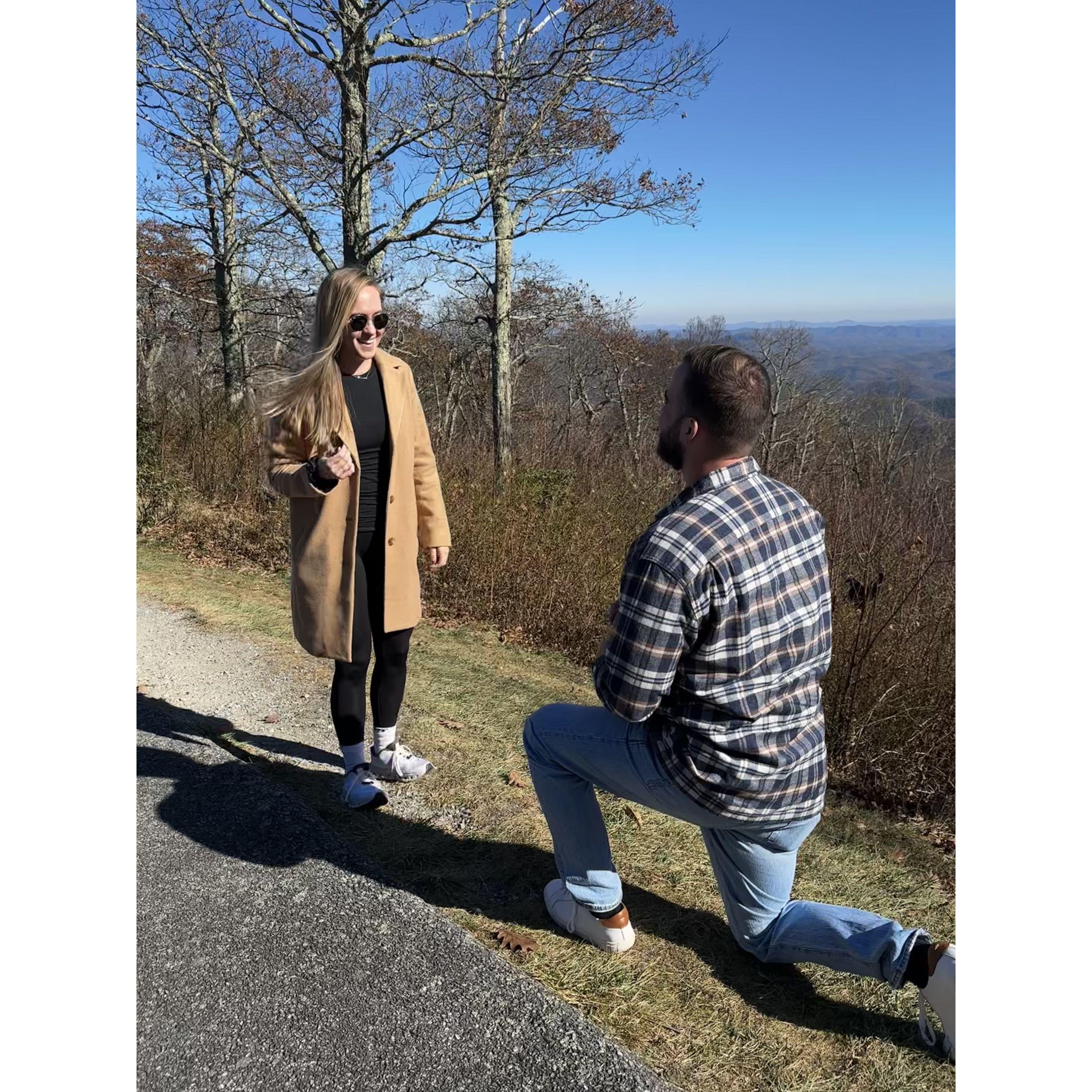 My favorite moment so far, captured by a random stranger taking a picture in the mountains in Blowing Rock, NC
