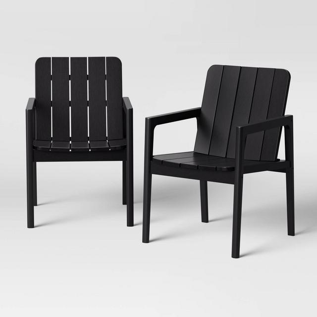 2pk Blackened Wood Patio Dining Chair - Smith & Hawken™