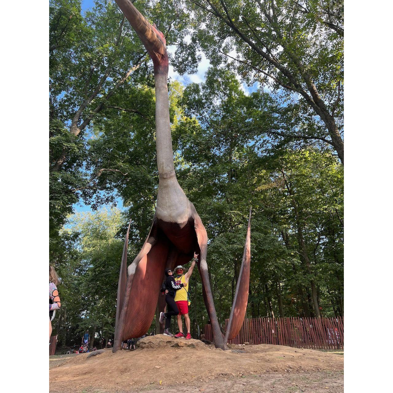 We had so much fun exploring Lost Lands in Legend Valley.  The dinosaurs were huge!