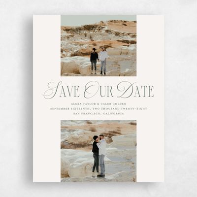 Grayed Hunter, Green Wedding Save the Date - Orable Multiphoto