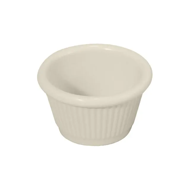 Winco Fluted Ramekins, White, Pack of 12 - 1.5 oz
