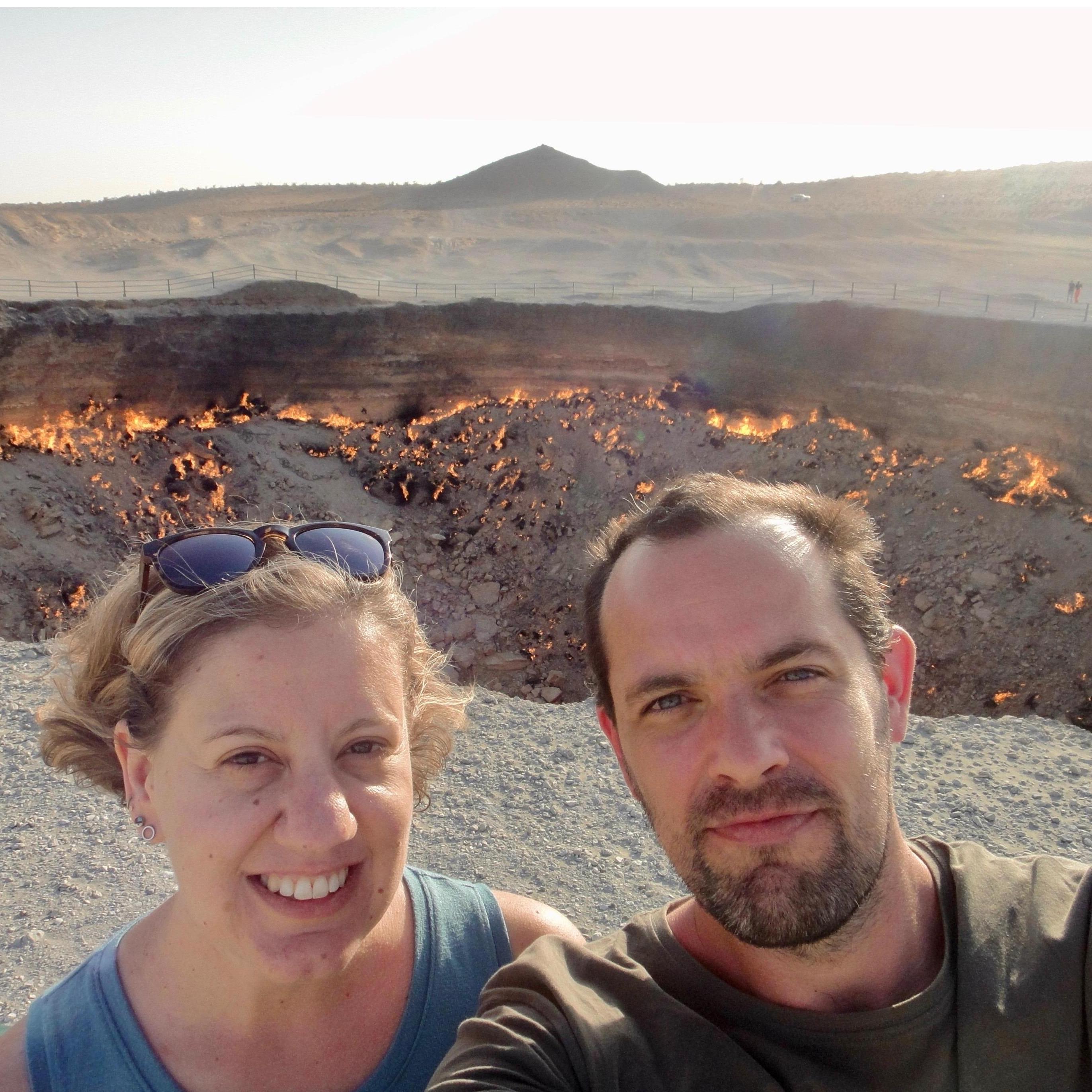 Gas crater in Turkmenistan.