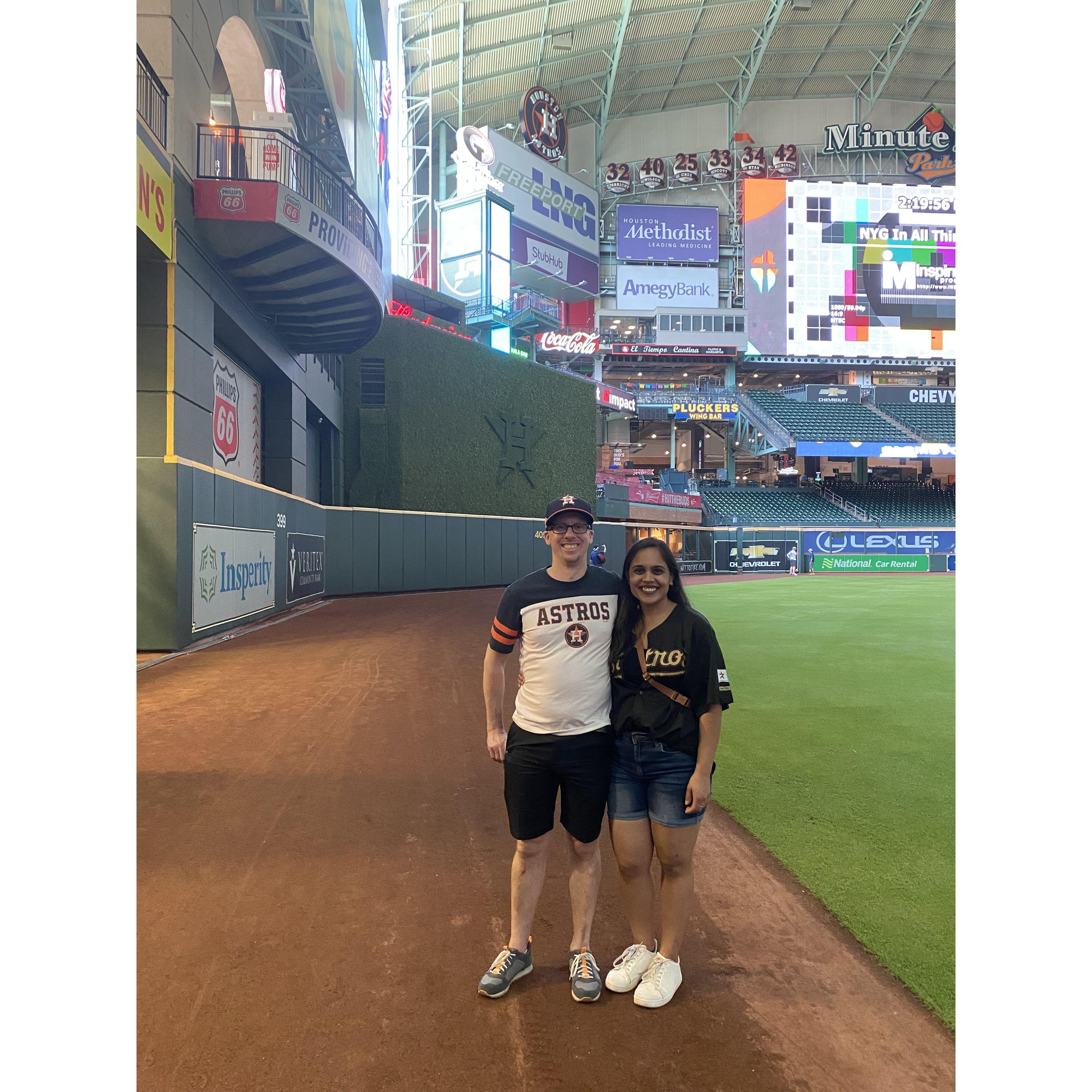 Photo snapped during the Minute Maid ballpark tour