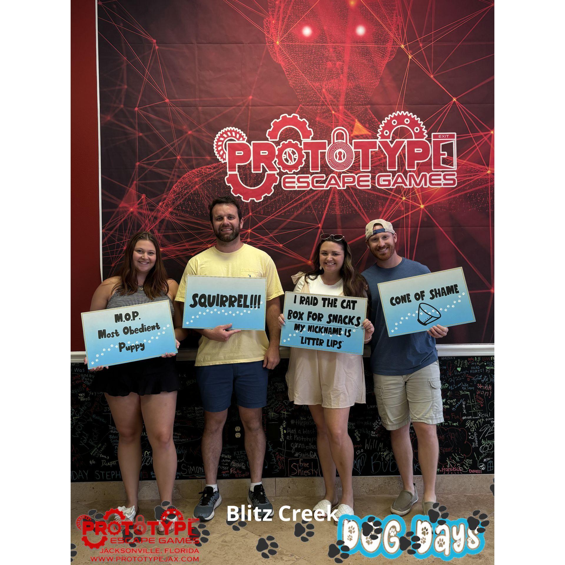 Our escape room crew! We may or may not have been dogs in this room...