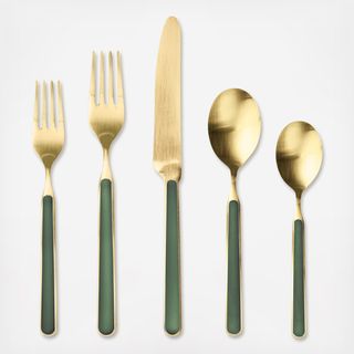 Fantasia Ice Oro 5-Piece Flatware Set, Service for 1