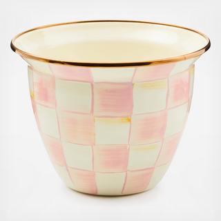 Rosy Check Stainless Steel Large Flower Pot