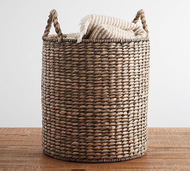 Charleston Basket Tote, Gray