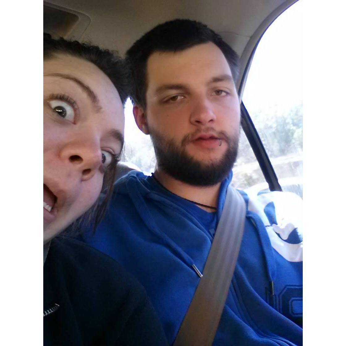 Driving back from WI to MN after helping Drake's grandma move into a new apartment.
